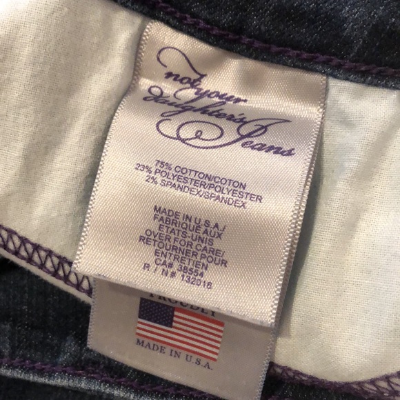 💕 NYDJ High waist stretch classic straight jeans, enhanced blue back pockets - Picture 9 of 9